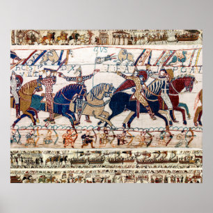 BAYEUXTAPETEN 1066 NORMANDISKA RIDDAR OCH BÅGskytt Poster