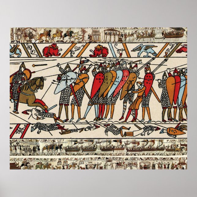 BAYEUXTAPETEN,SLAGET VID HASTINGS,NORMANDISKA RIDD POSTER (Framsidan)