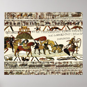 BAYEUXTAPETEN William vid Mont Saint-Michel Poster