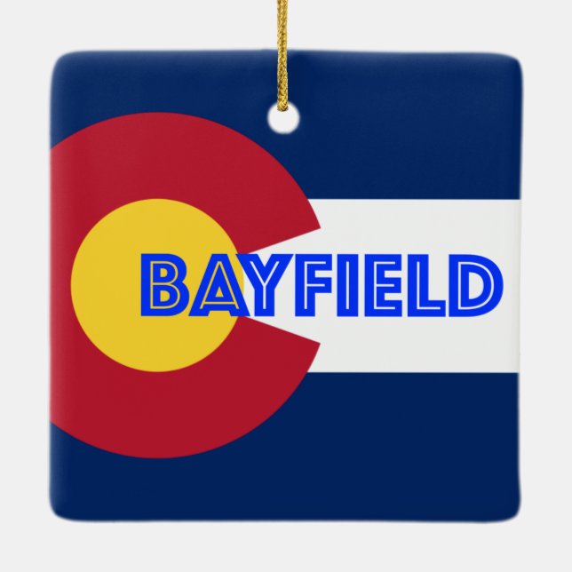 Bayfield Colorado Julgransprydnad Keramik (Baksida)