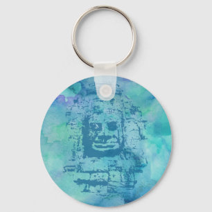 Bayon Ansikte Blue Nyckelring