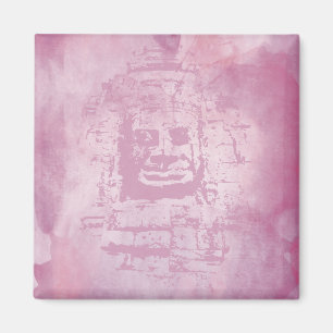 Bayon Ansikte Rosa Magnet