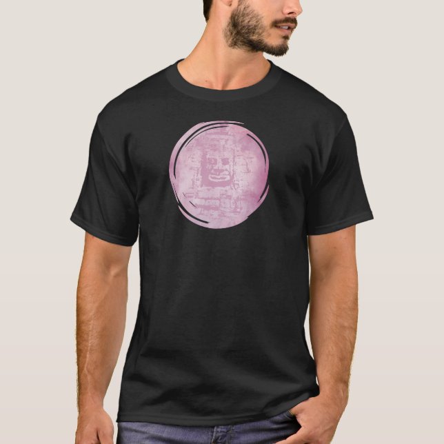 Bayon Ansikte Rosa T Shirt (Framsida)