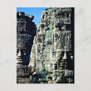 Bayon Temple i Angkor Kambodja två ansikte Vykort