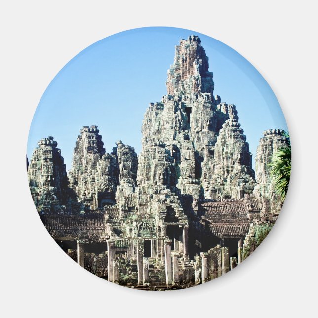 Bayon Temple in Angkor, Kambodja Magnet (Framsidan)