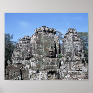 Bayon Temple in Angkor Wat - Kambodja Poster