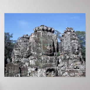 Bayon Temple in Angkor Wat - Kambodja Poster