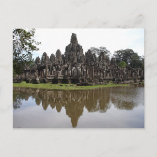 Bayon Temple vid Angkok Wat i Kambodja Vykort
