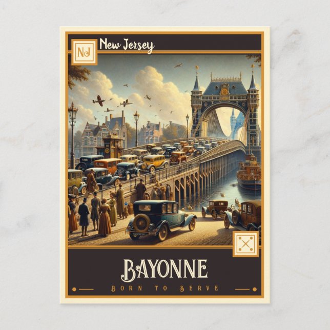 Bayonne, New jersey | VINTAGE Vykort (Framsida)