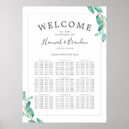 Bayou Botanicals Bröllop | 9 BORD | Sittdiagram Poster