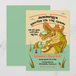 Bayou Cajun Alligator Party-inbjudan Inbjudningar