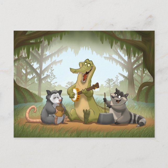 Bayou Jug Band vykort (Framsida)