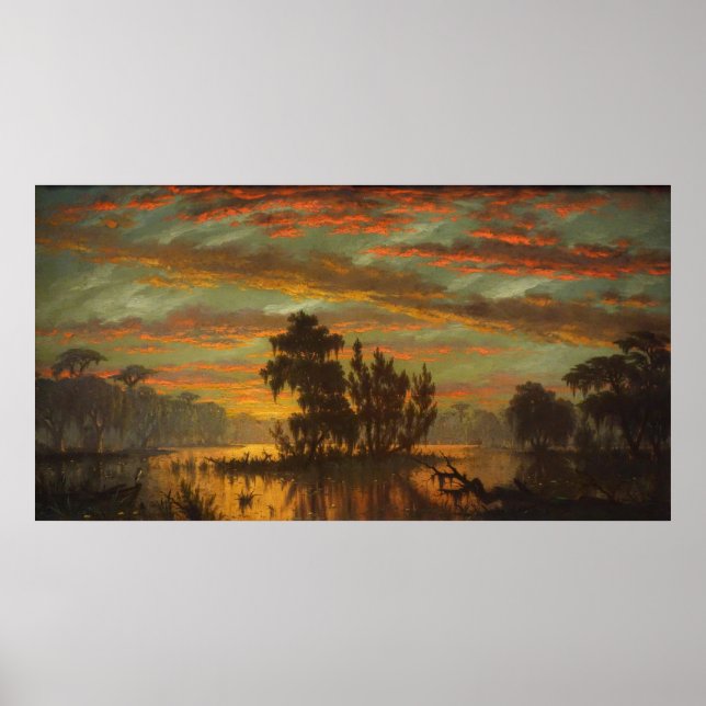Bayou Plaquemines (1881) av Joseph Rusling Meeker Poster (Framsidan)