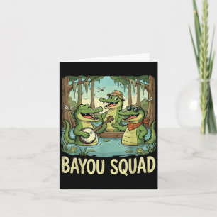 Bayou-styrka Louisiana Alligator Retro Vilda Djur  Kort