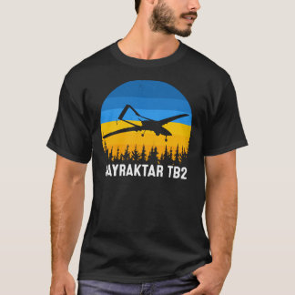Bayraktar TB2 Turkiska Drone Support Ukraina Vinta T Shirt