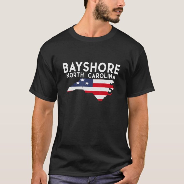 Bayshore North Carolina USA State America Travel T Shirt (Framsida)