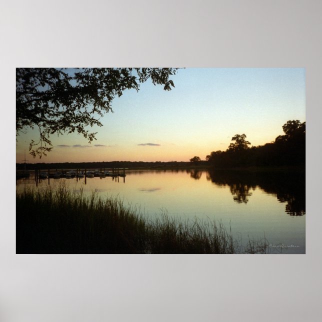 Bayside Boats Print Poster (Framsidan)