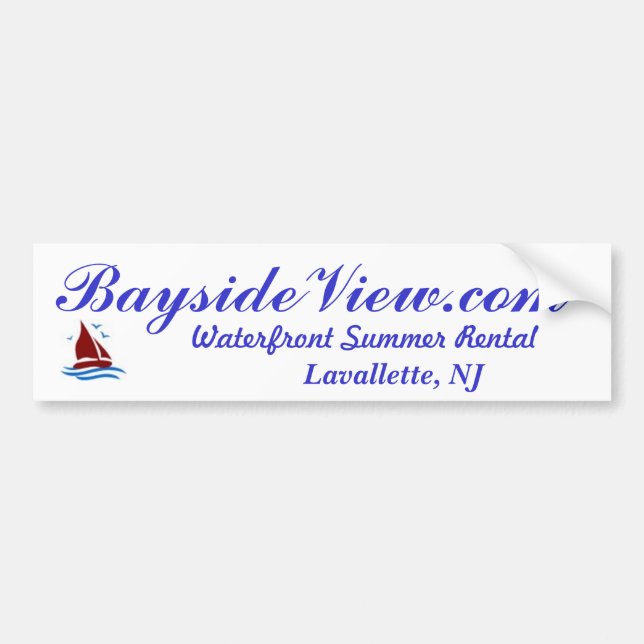 BaysideView.com Lavallette NJ Bildekal (Framsidan)