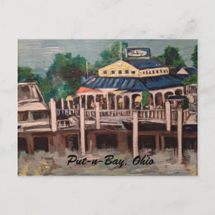 Bayview Avenue, Put-n-Bay, Ohio Postcard Vykort