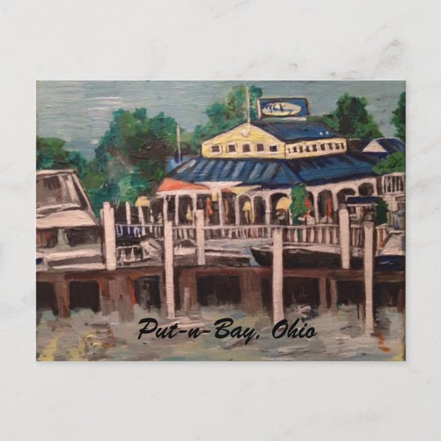 Bayview Avenue, Put-n-Bay, Ohio Postcard Vykort (Framsida)