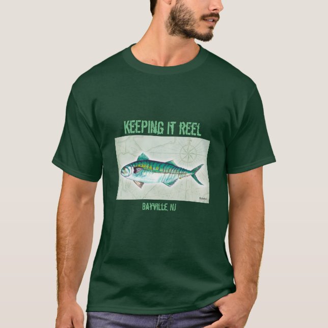 Bayville fiskeskjorta tee shirt (Framsida)
