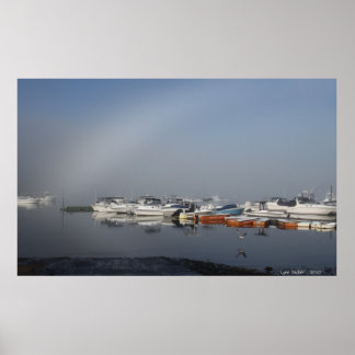 Bayville Foggy Sunrise Poster