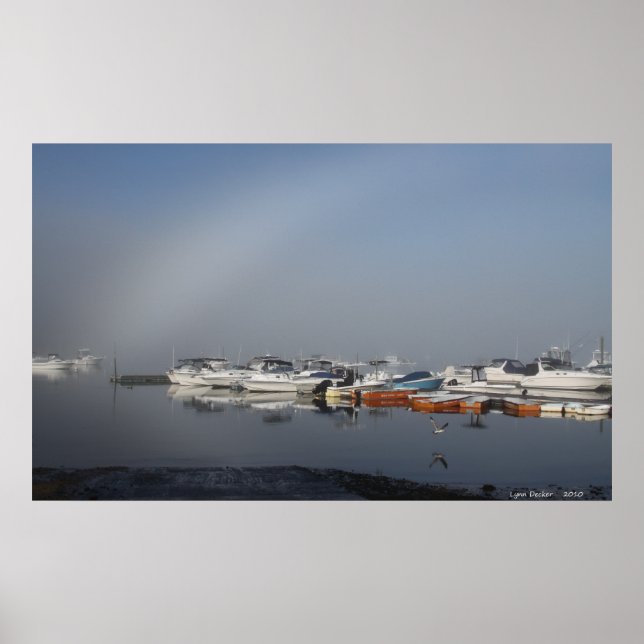 Bayville Foggy Sunrise Poster (Framsidan)