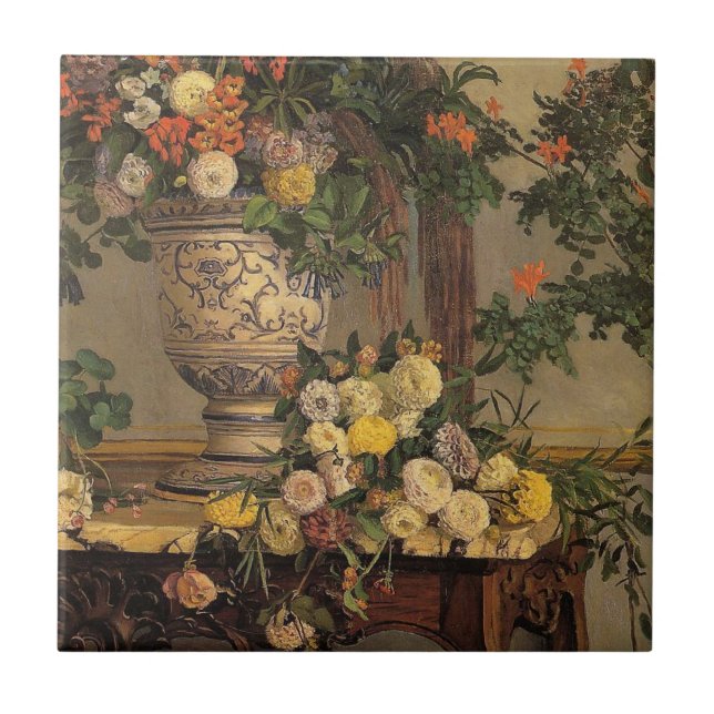 Bazille - Blommor Kakelplatta (Framsidan)
