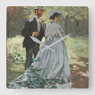 Bazille och Camille (1865) av Claude Monet Fyrkantig Klocka