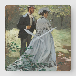 Bazille och Camille (1865) av Claude Monet Fyrkantig Klocka