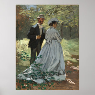 Bazille och Camille - Claude Monet Fine Art Poster