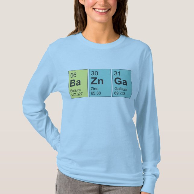 BaZnGa T-shirt. för LS för vetenskapliga T-shirt (Framsida)