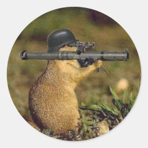 bazooka gopher runt klistermärke