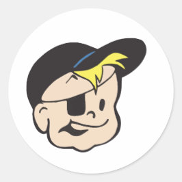 Bazooka Joe Gum Head vinatge logo Runt Klistermärke