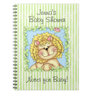 BaZooples baby showerjournal Anteckningsbok Med Spiral