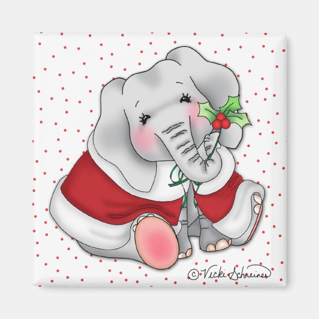 BaZooples Helgdag Elephant Magnet (Framsidan)