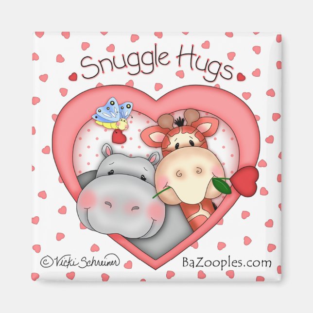 BaZooples "Snuggle Hugs" Kärlek Magnet (Framsidan)