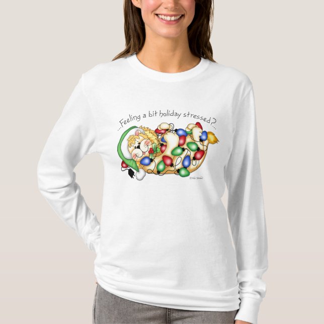 BaZooples "stressad känsla?", Helgdagskjorta T-shirt (Framsida)