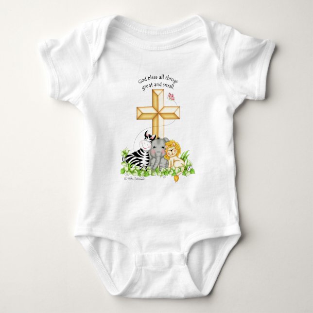BaZooples "välsigna dig alla saker…", Baby Onsie Tröja (Framsida)