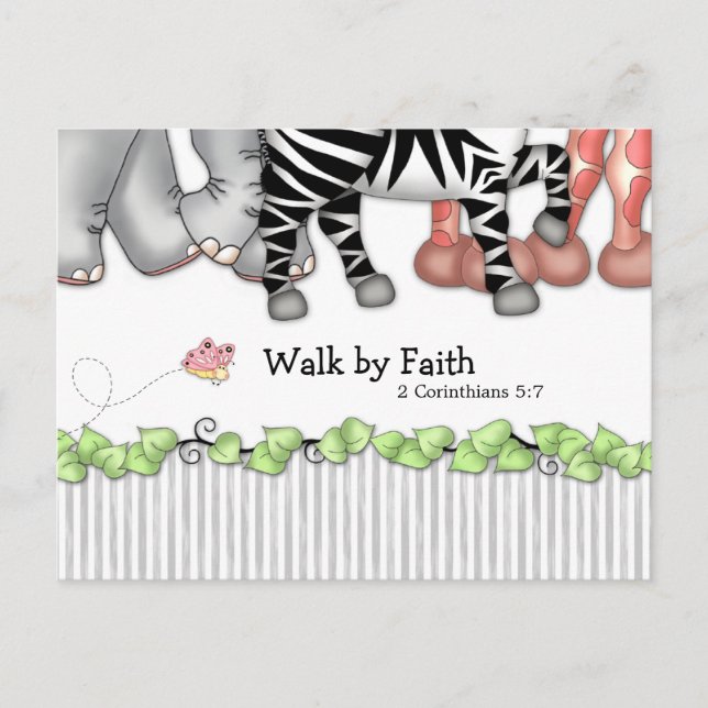 BaZooples "Walk by Faith" vykort (Framsida)