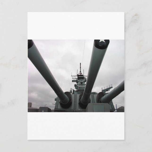 BB-62 Battleshöft New jersey Vykort (Framsida)