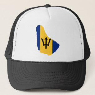 BB för Barbados flaggakarta Truckerkeps