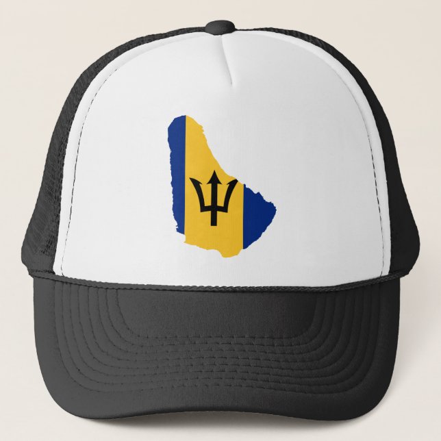 BB för Barbados flaggakarta Truckerkeps (Framsida)