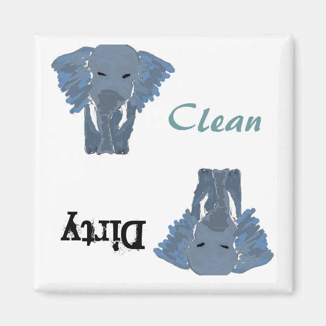 BB- Funny Elephant Dishwasher Magnet (Framsidan)