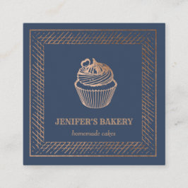 Bbakverk av släktet ro i guld fyrkantigt visitkort