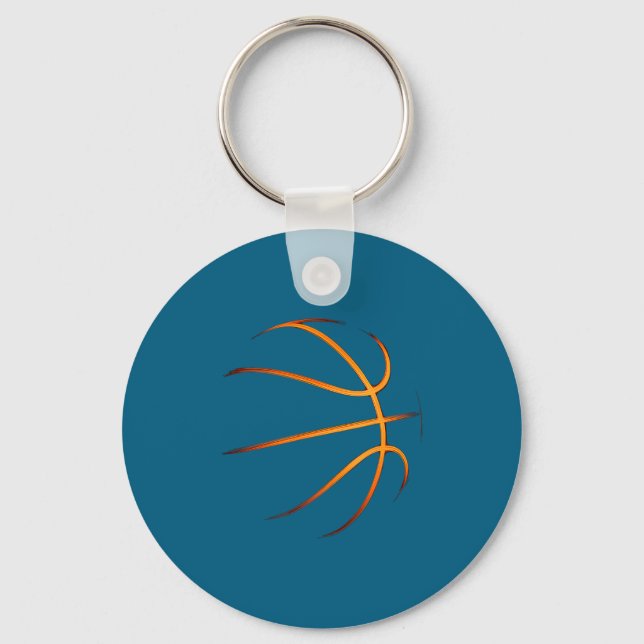 Bball Basketillustration Nyckelring (Framsida)
