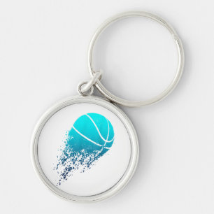 Bball Fläkt Baller Sports Rund Silverfärgad Nyckelring