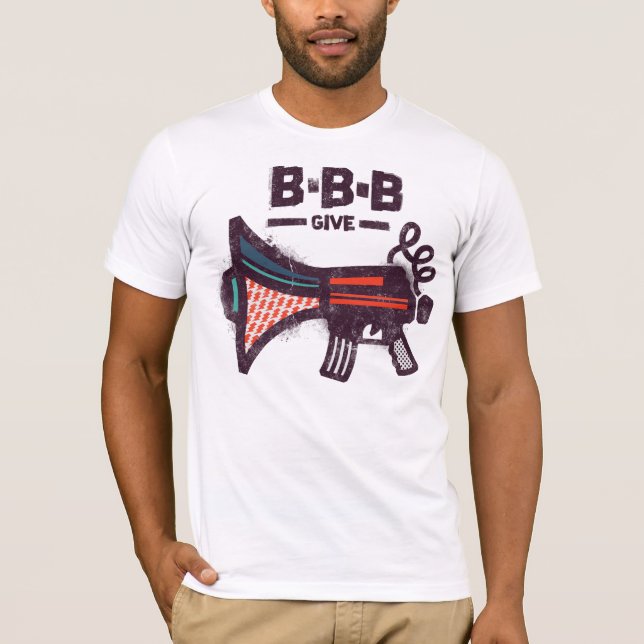 BBB-multifärgadmegafon T-shirt (Framsida)