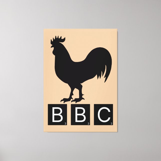 BBC - Big Black Cockerel Canvastryck (Framsida)