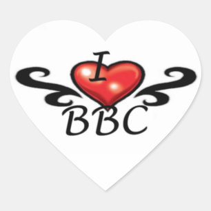 BBC HJÄRTFORMAT KLISTERMÄRKE